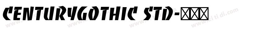 centurygothic std字体转换